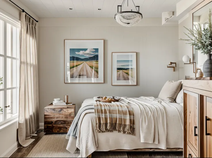 Modern Farmhouse, Edit, fix, fine-tuned, masterpiece, best quality, render material textures such as wood metal fabric or marbles, retouch, color-correct, perfect, composition, depth, highly perspective, apply expert nuance ambience, professional photograp...