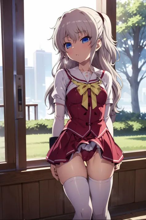 NSFW,masterpiece, top quality, high definition , very detailed,Nao Tomori, leotard , high leg, ruffle skirt