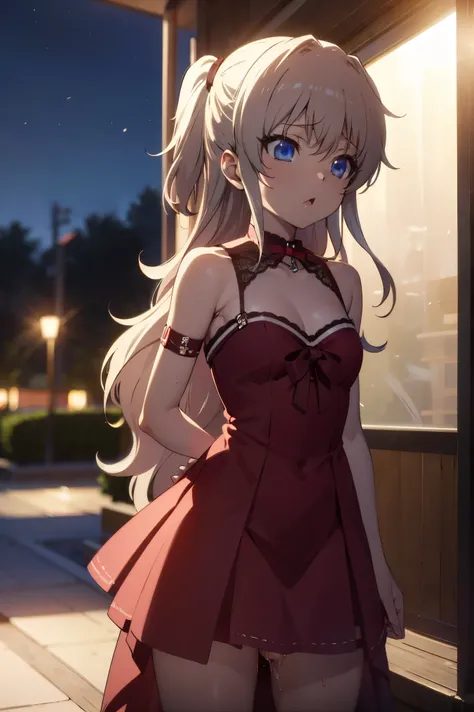 NSFW,masterpiece, top quality, high definition , very detailed,Nao Tomori,Nightlife, NEON STREET ,(Sex slave:1.5),( evening dress:1.5),Chest cut-in, Mini Skirt