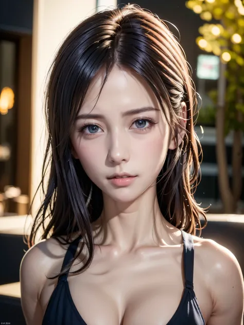 (masutepiece:1.3), (8K, Photorealistic, Raw photo, Best Quality: 1.4), (1girl in), Beautiful face, (Realistic face), (Black hair, Short hair:1.3), bikini of, Beautiful hairstyle, Realistic eyes, Beautiful detailed eyes, (Realistic skin), Beautiful skin, (N...