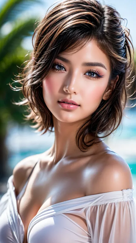 Realistic (photorealistic Realism), (high resolution), ((intricately detailed digital art)), (best quality), (realistic texture details: perfect skin, smooth skin), BRAKE , ((portrait)) 1woman:1.3, 23yo, hot body, athletic body, brazilian,, perfect face, p...