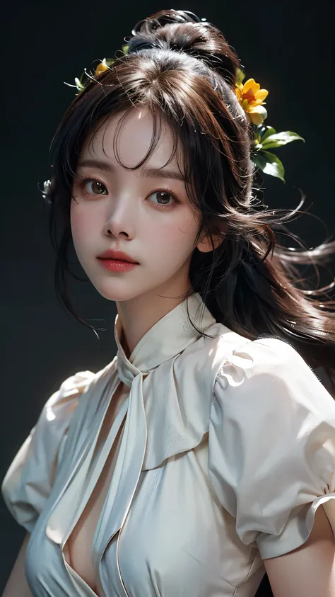 ( colorful large silhouette top, everyday clothing and mode type :1.0), 8k wallpaper, wonderful, (masterpiece), ( top quality), ( VERY DETAILED ), (illustration), ( very detailed and beautiful ),dynamic angle,rainbow hair , Detailed and cute face ,...