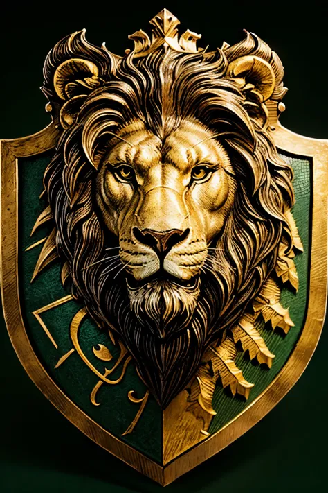  Varangian coat of arms, yellow lion on a green background