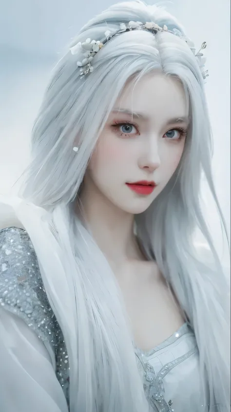 a close up of a woman with white hair and a white mask, beautiful character painting, guweiz, artwork in the style of guweiz, white haired deity, by Yang J, epic exquisite character art, stunning character art, by Fan Qi, by Wuzhun Shifan, guweiz on pixiv ...
