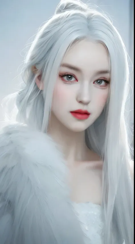 a close up of a woman with white hair and a white mask, beautiful character painting, guweiz, artwork in the style of guweiz, white haired deity, by Yang J, epic exquisite character art, stunning character art, by Fan Qi, by Wuzhun Shifan, guweiz on pixiv ...