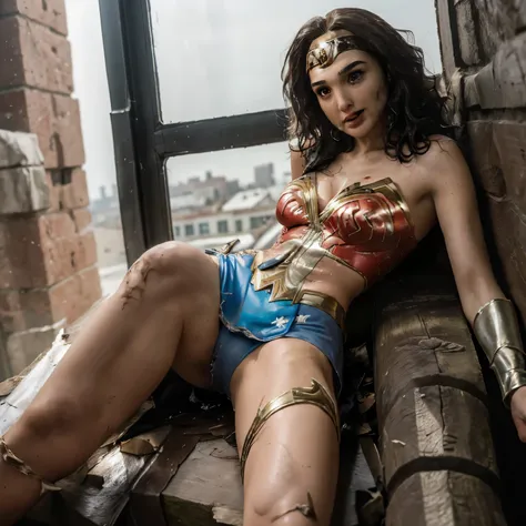 (masterpiece), best quality, expressive eyes, perfect face,(The light illuminates the groin),Alone,1girl, super high resolution,4K, super detailed,8k,Alone,((Gal Gadot open thighs manspread urination1:1.5)),WonderWoman, up skirt,((wet white panties)),(part...