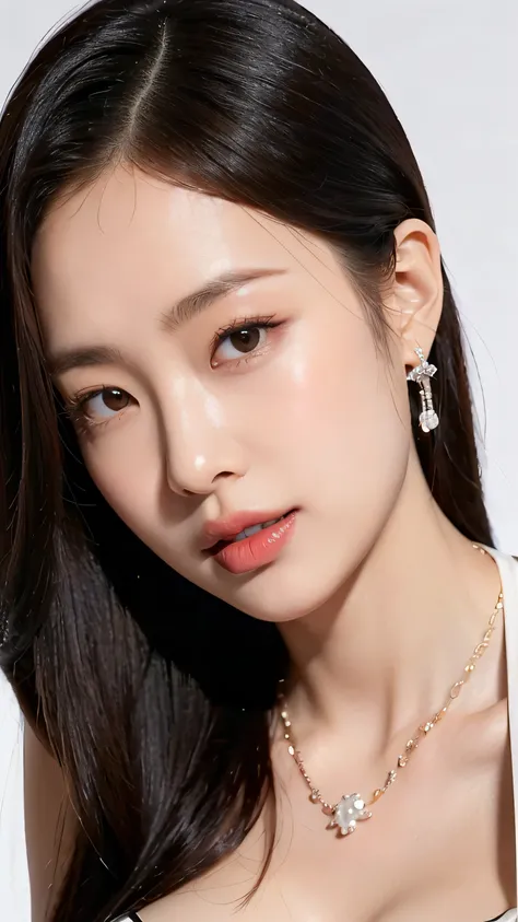 1 girl, national foundation, (White background), ((8k, raw, masterpiece: 1.4)), (Professional photography, sharp:1.2), ((half body photoshoot)), Perfect dynamic composition, (Natural sun light), (soft shadow), (Perfect body:1.4, slim abs:1.2), ((girly hair...