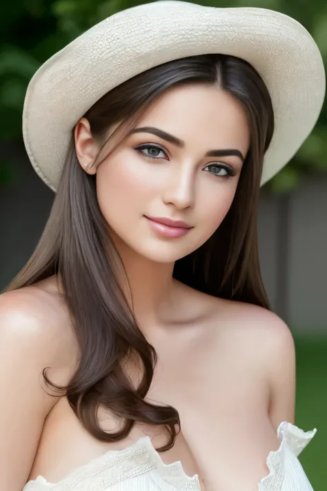 1woman, (Ultra realistic, high res), (highly detailed eyes, highly detailed hair, highly detailed face, highly detailed plump lips), (off shoulder with open breasts), breasts, upper body, caute smile, (best quality:1.4), Raw photo, (realistic, photo-realis...