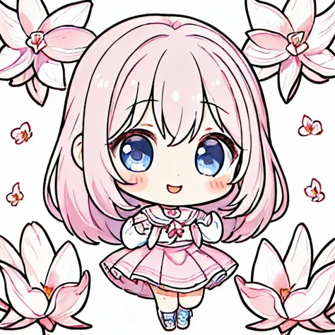 top quality、 high definition 、 detailed background、 beautiful face down to the smallest detail、 anatomically accurate 、detailed expression、Detailed、((whole body、 chest hanging from behind :1.5、 back shot 、 facing the side))、break(( one girl:1.2)、(Chibi Gi...