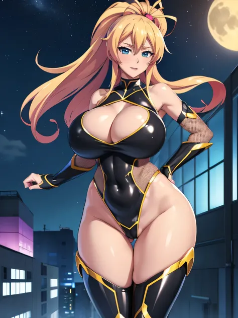 super high image, super detail, super high resolution, best quality, (full body image), ((anime)), (((masterpiece))), , (((girl))),(pretty face), (perfect body), (hourglass body shape), (high quality hands), ((long glossy blond hair)), (beautiful eyes), ((...