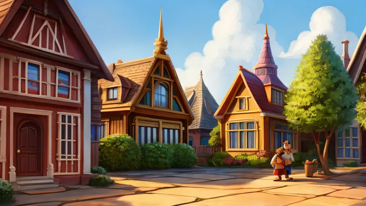 disney, micro, pixar, mini scene, house, architecture
