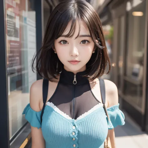 (8k, Ultra A High Resolution, top quality, table top in front of you:1.2)、 dress、bustling street、 Japanese girl 's's life々Beautiful portrait、 Ultra A High Resolution、 top quality、 (Big Breasts,:1.4)、,( Wide Open Crotch:1.5)、(locker room:1.2) br...