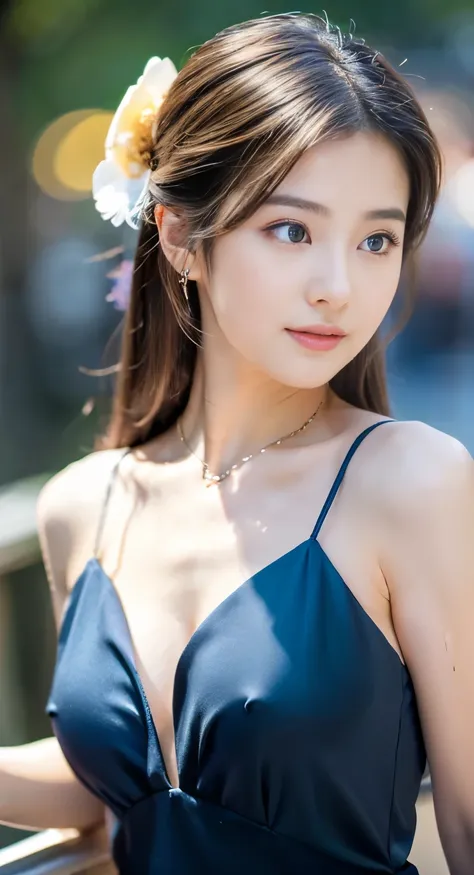 （32K,very high res, high detailing, highly accurate,Pretty Girl 1：1.5）,Raw photo & realistic atmosphere,beautiful dark blue eyes,Detailed mouth,Glossy lips,Detailed eyebrows,Soft white skin that shines with every detail,,Eyes drawn in detail、Very beautiful...