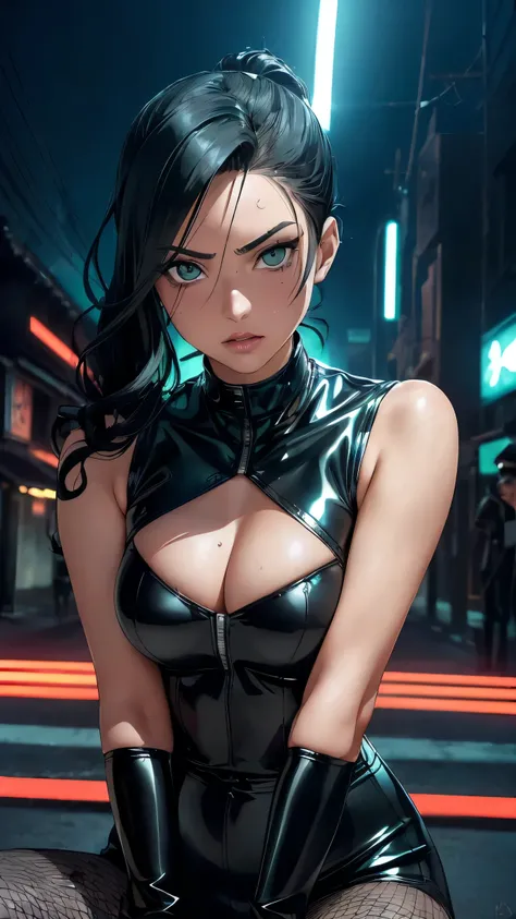 DIGITAL art ,  Final fantasy 7 rebirth  8k art style 3d cgi, (((Perfect masterpiece, highly detailed, 8K high resolution))),Extremely detailed 8K, Beautiful uchiha girl with voluptuous body, (Ultra HD, Ultra-detailed, Highly detailed, Highly realistic, Ult...