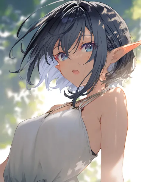 1girl, tomboy, little female, small breasts, beautiful detailed eyes,open mouth, outdoors,wind, fantasy, game CG, break,(artist:kazutake_hazano),artist:fujiyama,artist:Shirabi, break,(masterpiece), (best quality), (ultra-detailed),(Detailed Lighting), very...