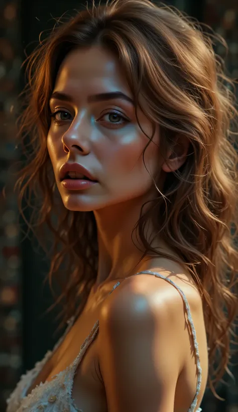 hyper-realistic photograph, woman, stunning, elegant, shot on a Sony A7III