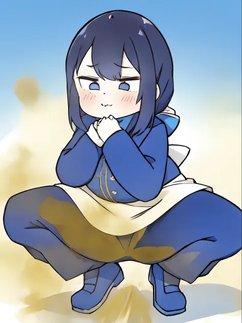 LITTLE bit chubby girl facesitting (squat potision)