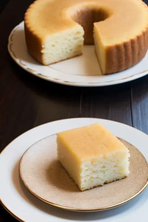 Baumkuchen,On a plate,