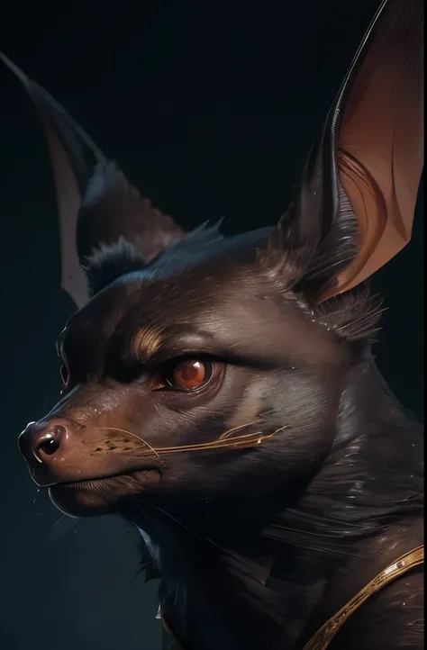 a close up of a bat with large ears and a large nose, real bats, chiroptera head, 8 k ultra realistic creature, bat nose, bats, chiroptera nose, 8 k ultra realistic animal, ultra - realistic and detailed, ultra realistic pictures, bat head, ultra realistic...