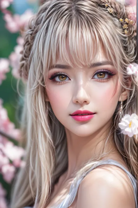 Realistic (photorealistic Realism), (high resolution), ((intricately detailed digital art)), professional photography, ((portrait)) a cute 1 Female, European, (ultra realistic texture details: velvety skin, hair),((close-up uf eyes:1.32)),((sharp focus, no...