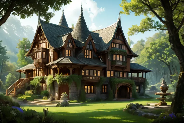 fantasy house in the forest