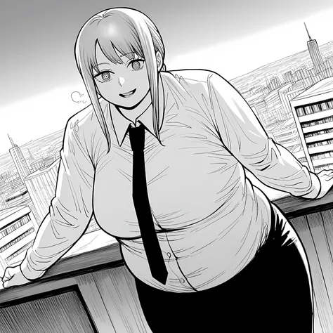 score_9, score_8_up, score_7_up, source_anime,
makima, makima, long hair, smile, bangs, braid, braided ponytail, ringed eyes, monochrome, greyscale,
shirt, long sleeves, white shirt, necktie, collared shirt, pants, black pants, formal, suit, black necktie,...