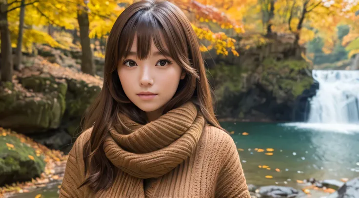 Professional, EF16-35mm F2.8L III, High Definition, 4K, Photo Quality, Realistic, Soft Light Source, Japanese, One Pretty Girl, 20 years old, Brown eyes, Parted bangs, Brown hair, Medium hair, Looking at camera, Upper body & close up on subject.
Season: au...