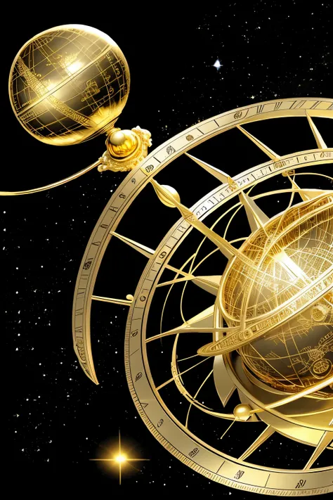 Golden spherical astrolabe 