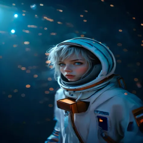 Crazy woman in a spacesuit looking at her phone ,  Anime portrait of astronaut girl,   portrait of an armored astronaut girl  , Girl in Space,  Portrait of an Artificial Intelligence Astronaut ,  Portrait of a Beautiful Sci-fi Girl , Future astronauts, Woj...