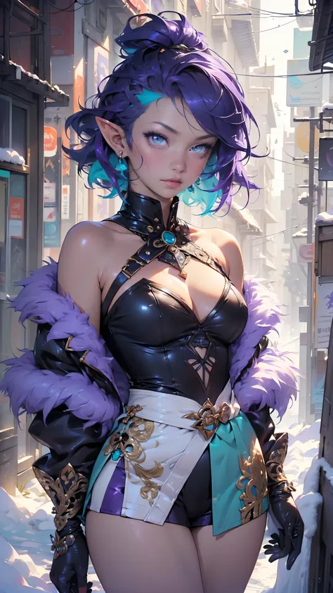 cute loli elf,(((little loli,tiny little body,little))),((())),((anime elf loli with extremely cute and beautiful purple hair)), (((elf))), (((elf ears))),

(((flat chest))),((((purple hair:1.35,hi-top fade Haircut:1.4,hi-top fade:1.3,purple Mohawk,ear bre...