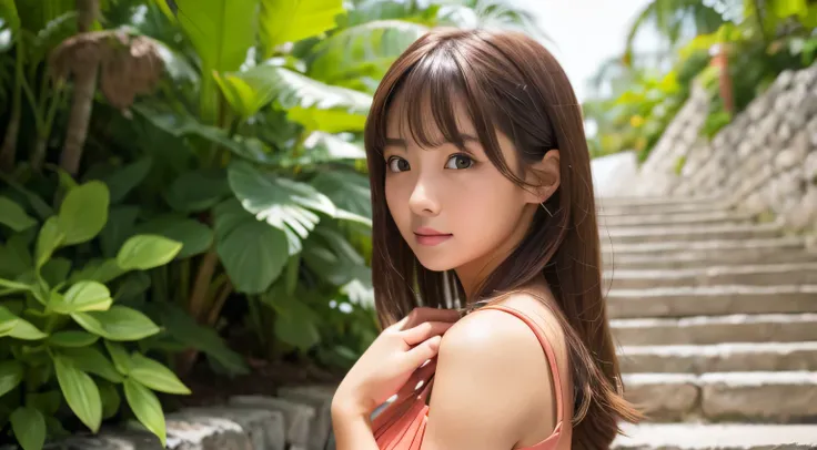 Professional, EF16-35mm f/2.8L III, high definition, 4K, photo quality, realistic, soft light source, Japanese, one pretty girl, 20 years old, brown eyes, parted bangs, brown hair, medium hair, looking at camera, close up on upper body & subject.
Season: A...