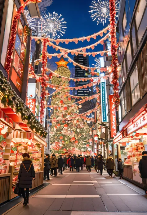 Scenery of the Christmas city in Tokyo