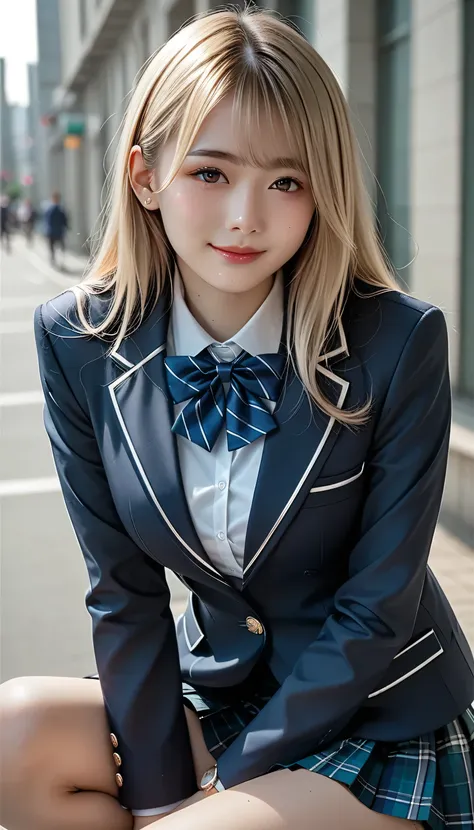 score_9, score_8_up, score_7_up, super detailed, BREAK Complete Anatomy , 32K, masterpiece , top quality, super high definition , Beautiful Face and Eye Details, beautiful Japanese woman , blonde hair , invalid,smile, steam, school uniform...