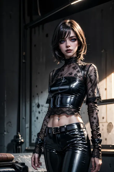 A long navel piercing,detailed shadows,beautiful detailed eyes,beautiful detailed lips,extremely detailed eyes and face,longeyelashes,female body,highlightedNavel,dramatic lighting,cinematic lighting,dark and moody,chiaroscuro,dramatic contrast,black and w...