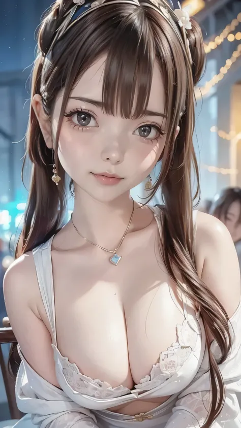 Best Quality、High resolution、Ultra HD、masterpiece、Detailed Background、(Beautiful face in every detail:1.4)、(Highly detailed face)、Detailed red eyes、Anatomically correct、Beautiful women in their 20s、Perfect body line、Light color hair、Braided bob cut、ponytai...