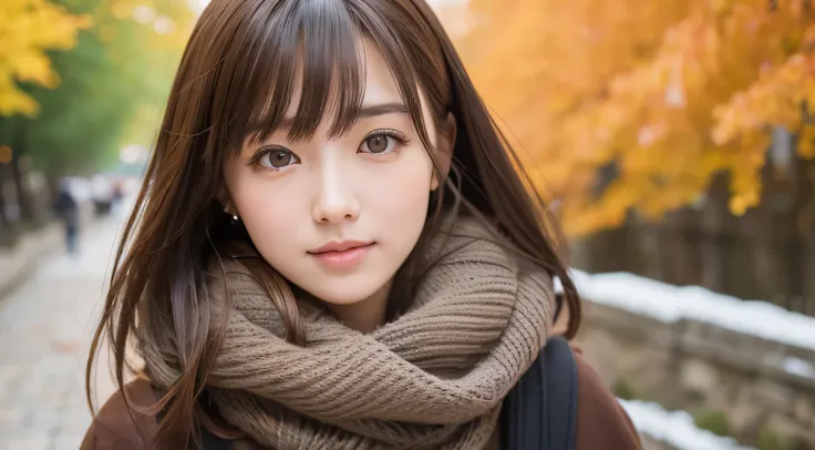 Professional, EF16-35mm F2.8L III, high definition, 4K, photo quality, real stick, soft light source, Japanese, one cute girl, 20 years old, brown eyes, parted bangs, brown hair, medium hair, looking at the camera, close-up on upper body and subject.
Seaso...