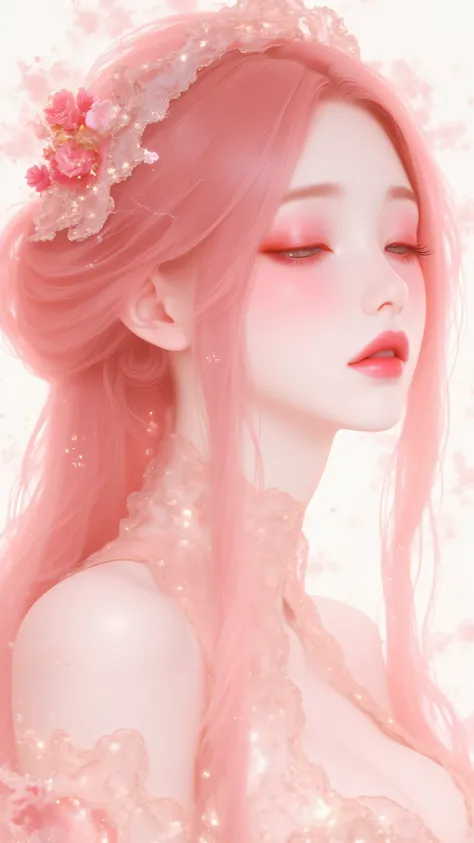 (White background:1.4),(asian girl, head silhouette, Eyes closed, Long colored hair, Oriental elements)，(Chinese illustration:1.3，Paper Art:1.3, キルティングPaper Art:1.2),( Streamlined Design, Clear lines, High sharpness,Better Quality, Very detailed, Master Pa...