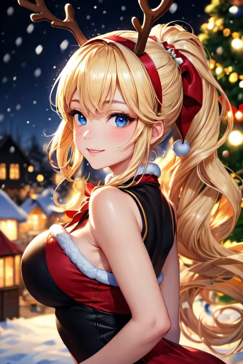 ((best quality)), ((masterpiece)), (detailed), (4k), (8K), 1girl, Beautiful anime girl,  beautiful face ,  shiny skin and face , make-up, smile,  big, aesthetic eyes ,  blue eyes , very provocative look, aesthetic hands,  detailed hair , Very long, fluffy ...