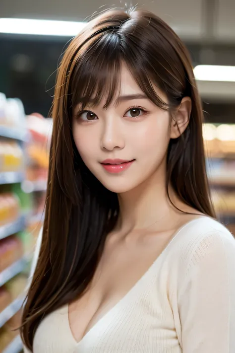 (Detailed skin:1.2),( shiny skin:1.1),8k, best quality, masterpiece, Ultra-high resolution,(Realistic:1.4), RAW Photos,( soft saturation:1.3), Upper body shot, ( white skin:1.2), 1. cute girl, Japanese idols, compensate,( eyeliner ), Brown Eyes , natural c...