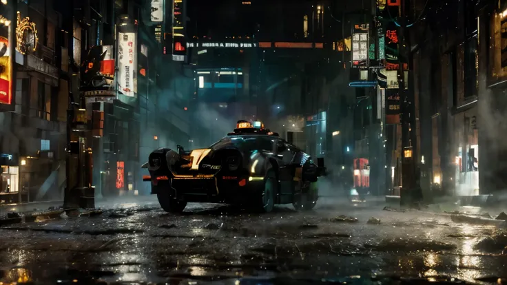 ((Best quality)), ((Masterpiece)), (highly detailed:1.3), Cyberpunk Noodle Bar la nuit sous la pluie,ville, cinematic, inspired by bladerunner, inspired by syd mead,Hdr (High Dynamic Range),,Ray Tracing,NVIDIA RTX,Super-Resolution,Unreal 5,Diffusion souter...