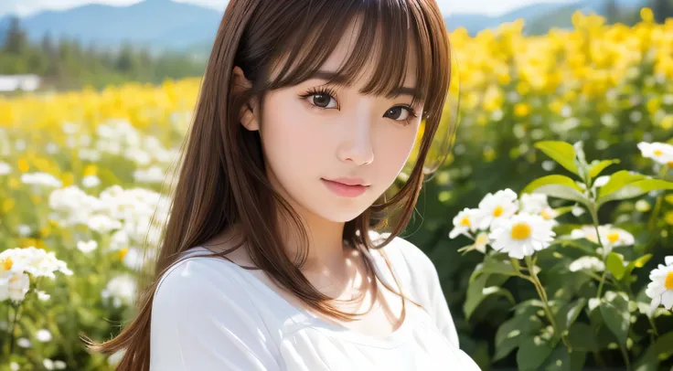 Professional, EF16-35mm f/2.8L III, High Definition, 4K, Photo Quality, Realistic, Soft Light Source, Japanese, One pretty girl, 20 years old, Brown eyes, Parted bangs, Brown hair, Medium hair, Looking at camera, Upper body & close up on subject.
Season: S...