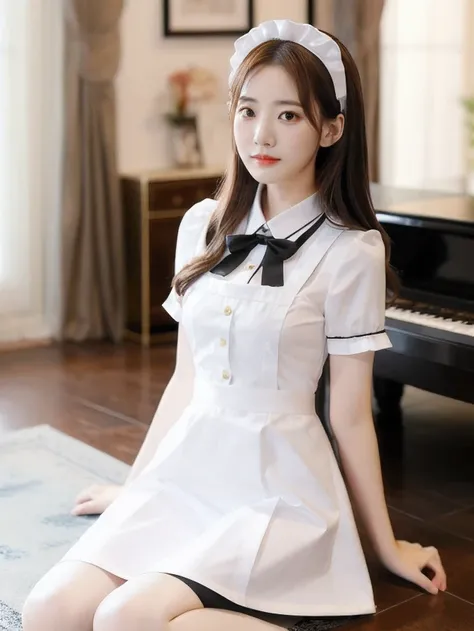  1 girl,  maid outfit 
