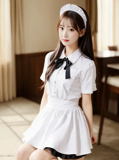  1 girl,  maid outfit 
