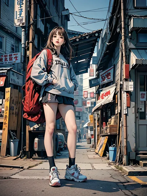 
(1 girl) 、Create an " ショップの前でスマホを見ている" scene where a beautiful dark gray-eyed Japanese young highschool girl .silver color highlight hair,ash brown color hair,street snap


 、Droopy eyes、 (plump skin:0.8) 、Streetscape drawn down to the smallest detail 、 D...