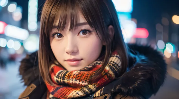 Professional, EF16-35mm f/2.8L III, high definition, 4K, photo quality, realistic, soft light source, Japanese, one pretty girl, 20 years old, brown eyes, parted bangs, brown hair, medium hair, looking at camera, close up on upper body & subject.
Season: F...