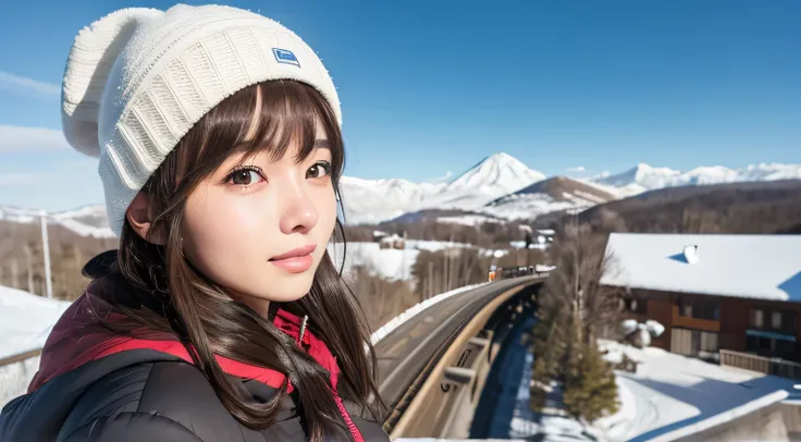 Professional, EF16-35mm f/2.8L III, high definition, 4K, photo quality, realistic, soft light source, Japanese, one pretty girl, 20 years old, brown eyes, parted bangs, brown hair, medium hair, looking at camera, close up on upper body & subject.
Season: F...