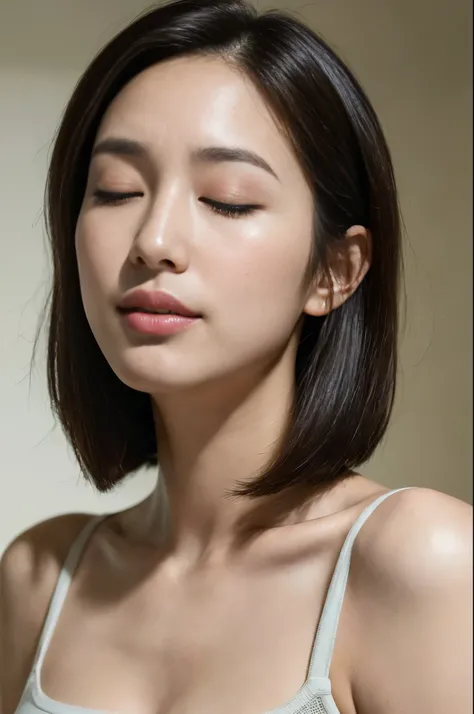 ((top-quality、8k、​masterpiece: 1. Perfect Body Beauty: 1.4、 slim abs: 1.2、 beautiful slender abs for women:1.3、( highlight haircut yeast B cup:1.2), medium breast, Round shaped breasts, Perfectly shaped breasts, (()),  hyper-detailed face、The composition s...