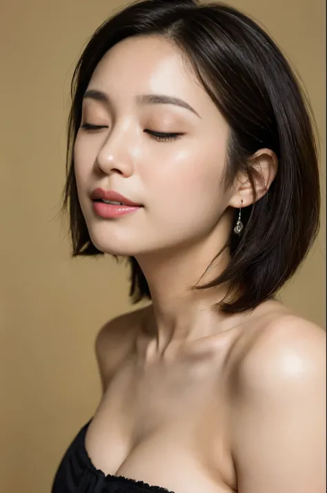 ((top-quality、8k、​masterpiece: 1. Perfect Body Beauty: 1.4、 slim abs: 1.2、 beautiful slender abs for women:1.3、( highlight haircut yeast B cup:1.2), medium breast, Round shaped breasts, Perfectly shaped breasts, (()),  hyper-detailed face、The composition s...