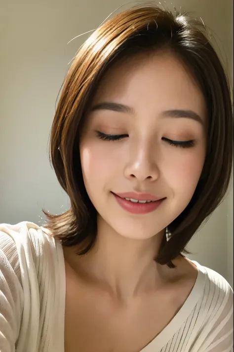 ((top-quality、8k、​masterpiece: 1. Perfect Body Beauty: 1.4、 slim abs: 1.2、 beautiful slender abs for women:1.3、( highlight haircut yeast B cup:1.2), medium breast, Round shaped breasts, Perfectly shaped breasts, (()),  hyper-detailed face、The composition s...