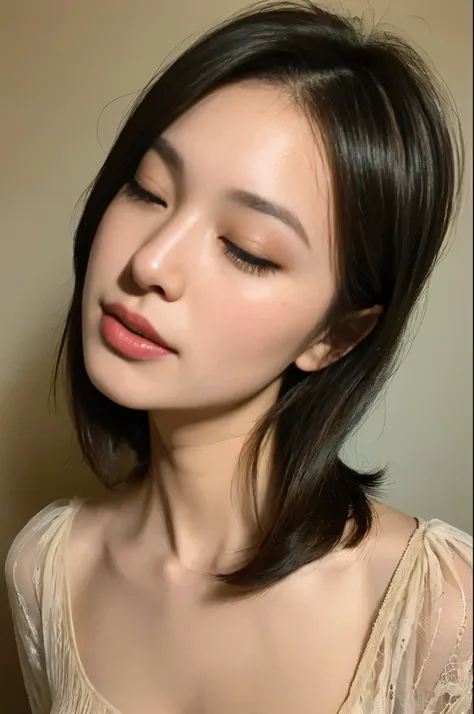 ((top-quality、8k、​masterpiece: 1. Perfect Body Beauty: 1.4、 slim abs: 1.2、 beautiful slender abs for women:1.3、( highlight haircut yeast B cup:1.2), medium breast, Round shaped breasts, Perfectly shaped breasts, (()),  hyper-detailed face、The composition s...